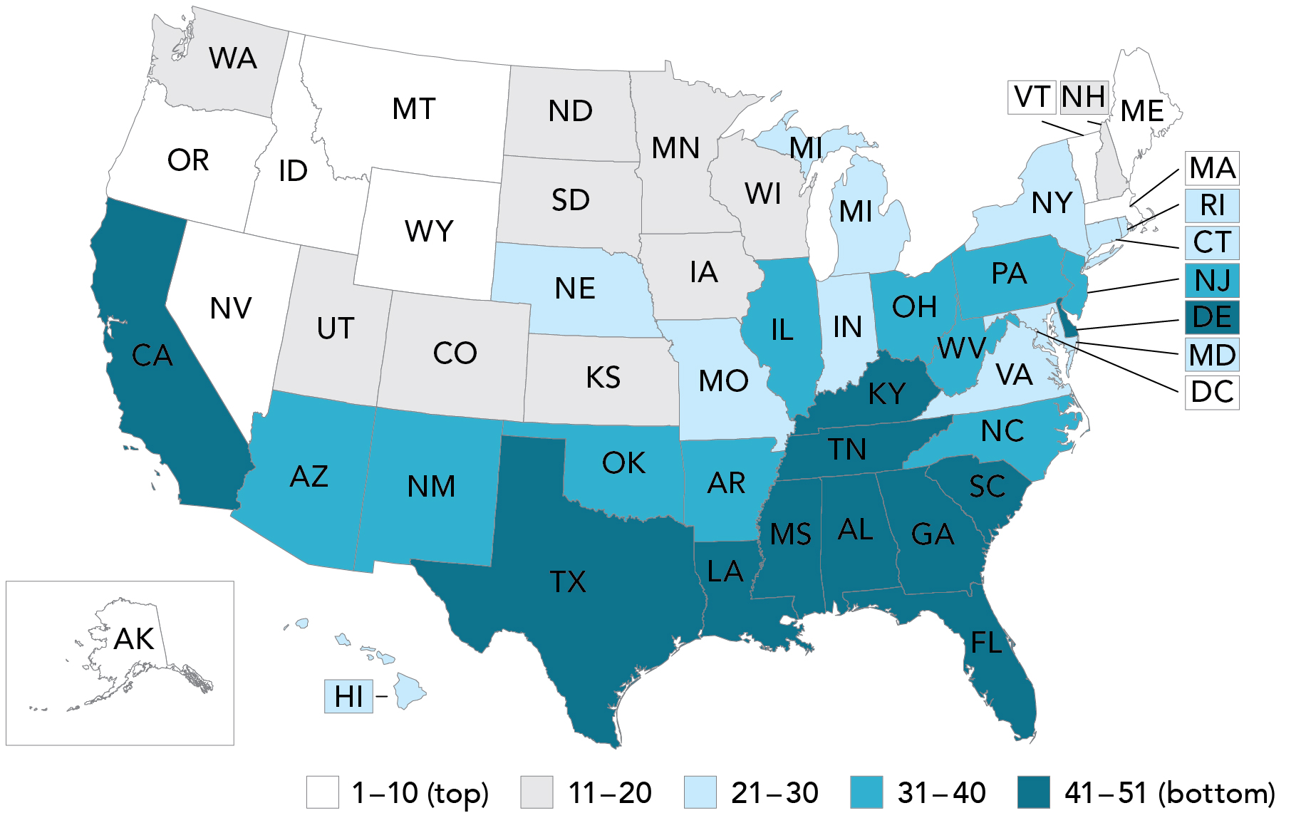 out of the shadows: a state-by-state ranking of accountability for